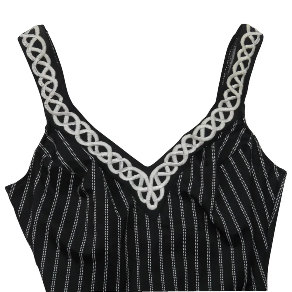Dreamsuit by Miraclesuit One Piece Swimsuit Large Black & White Striped